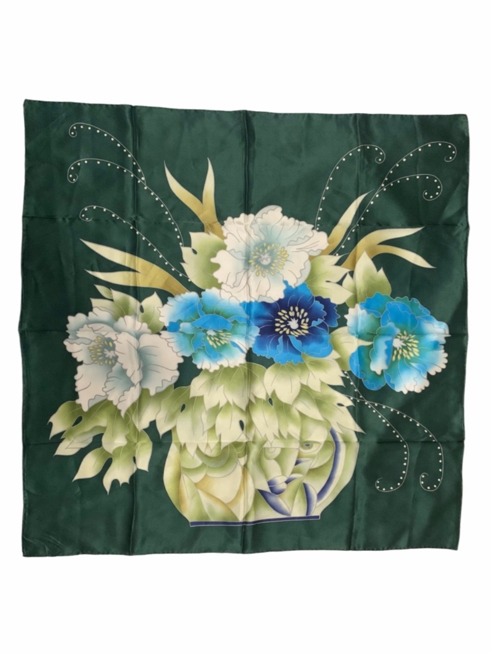 Soho 100% Silk Floral Vase Print Scarf